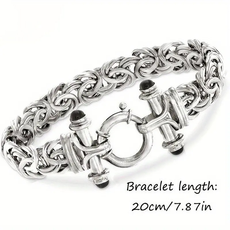 Women's 925 Sterling Silver Byzantine Link Chain Bracelet — Classic Gift